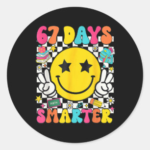 I Survived 67 Days Of School Funny 67 Meme Teacher Classic Round Sticker
