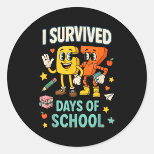 I Survived 67 Days Of School Funny 67 Meme Teacher Classic Round Sticker