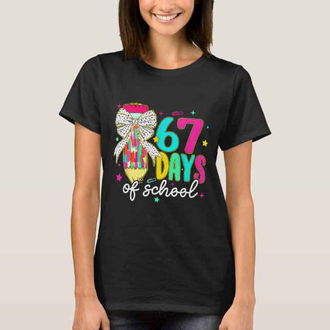 I Survived 67 Days Of School Funny 67 Meme Teacher T-Shirt (Front)