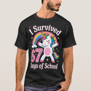 I Survived 67 Days Of School Funny 67 Teachers Kid T-Shirt