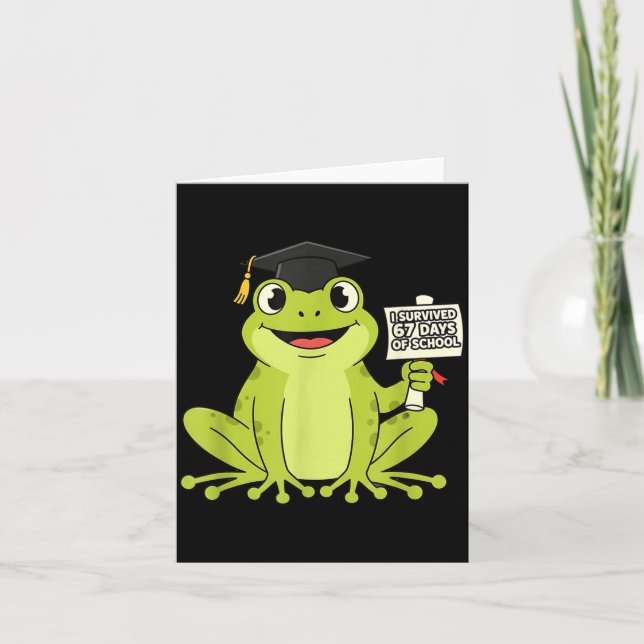 I Survived 67 Days Of School Funny 67 Teachers Stu Card (Front)