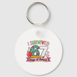 I Survived 67 Days Of School Funny 67 Teachers Stu Key Ring