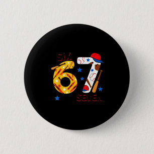 I Survived 67 Days Of School Funny 6 7 Baseball Te Cm Round Badge