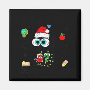 I Survived 67 Days Of School Funny Christmas Black Magnet
