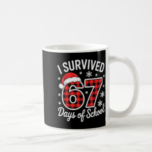 I Survived 67 Days Of School Funny Christmas Xmas Coffee Mug