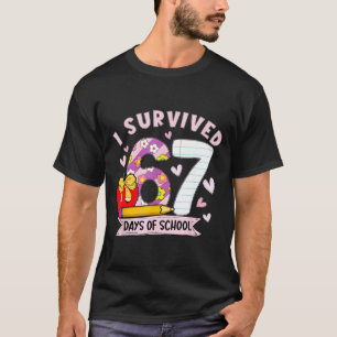 I Survived 67 Days Of School Funny Leopard Student T-Shirt