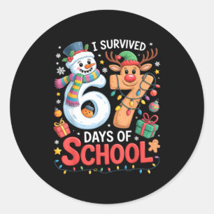 I Survived 67 Days Of School Funny Meme Six Seven Classic Round Sticker