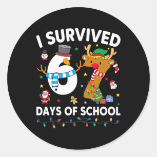 I Survived 67 Days Of School Funny Meme Six Seven Classic Round Sticker