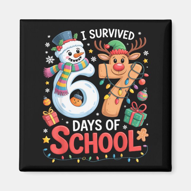 I Survived 67 Days Of School Funny Meme Six Seven  Magnet (Front)