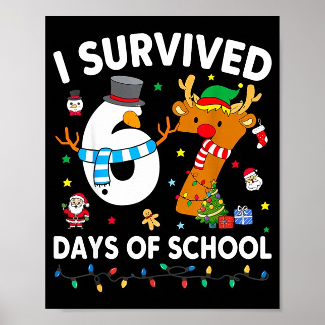 I Survived 67 Days Of School Funny Meme Six Seven  Poster (Front)