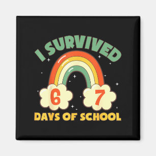 I Survived 67 Days Of School Funny Meme Student Te Magnet