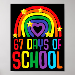 I Survived 67 Days Of School Funny Meme Student Te Poster