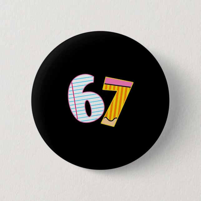 I Survived 67 Days Of School Funny Meme Teacher 2  6 Cm Round Badge (Front)
