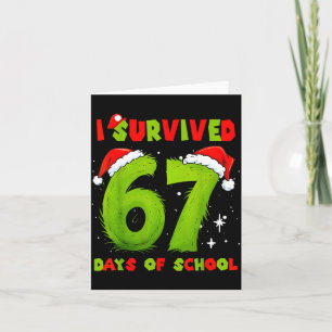 I Survived 67 Days Of School Funny Meme Teacher St Card