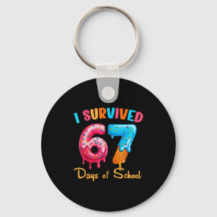I Survived 67 Days Of School Funny Six Seven Meme Key Ring