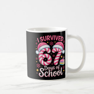 I Survived 67 Days Of School Funny Student Winter Coffee Mug