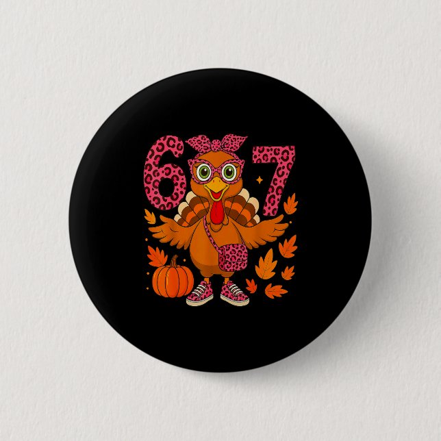 I Survived 67 Days Of School - Funny Teachers Stud 6 Cm Round Badge (Front)