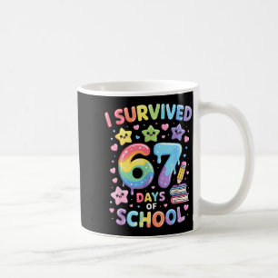 I Survived 67 Days Of School - Funny Teachers Stud Coffee Mug