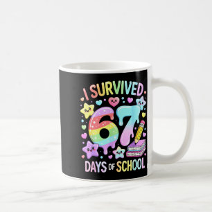 I Survived 67 Days Of School - Funny Teachers Stud Coffee Mug