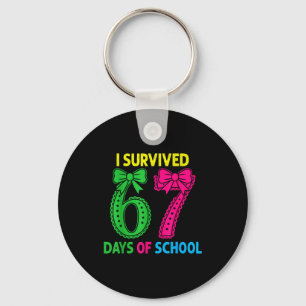 I Survived 67 Days Of School Ice Cream Six Seven T Key Ring