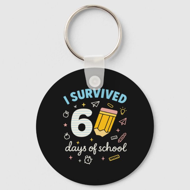 I-Survived-67-Days-Of-School Key Ring (Front)