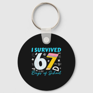 I Survived 67 Days Of School  Key Ring