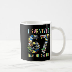 I Survived 67 Days Of School Math Teacher Funny _2 Coffee Mug