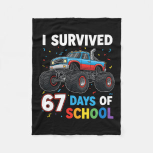 I Survived 67 Days Of School Six Seven Meme For Me Fleece Blanket