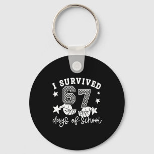 I Survived 67 Days Of School Six Seven Meme Hands Key Ring