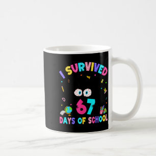I Survived 67 Days Of School Six Seven Meme Slang Coffee Mug