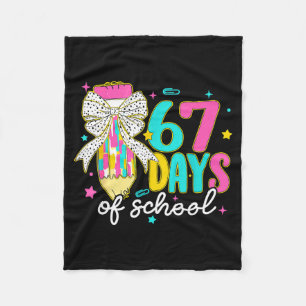 I Survived 67 Days Of School Six Seven Meme Teache Fleece Blanket