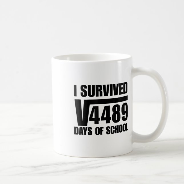 I Survived 67 Days Of School Square Root 4489 Math Coffee Mug (Right)