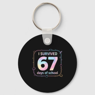 I Survived 67 Days Of School Student Achievement Key Ring