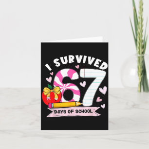I Survived 67 Days Of School Student Humor Design Card