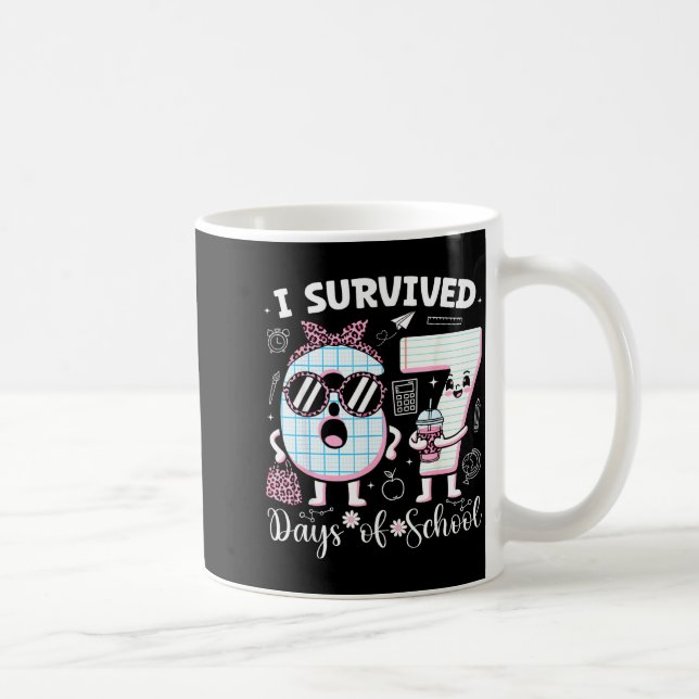I Survived 67 Days Of School Teacher Student Leopa Coffee Mug (Right)