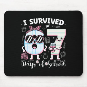 I Survived 67 Days Of School Teacher Student Leopa Mouse Pad