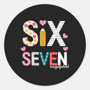 I Survived 67 Days Of School Teacher Student Six S Classic Round Sticker
