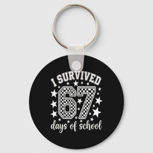 I Survived 67 Days Of School Teachers Students _10 Key Ring