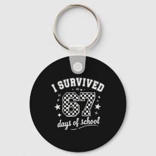 I Survived 67 Days Of School Teachers Students _9 Key Ring