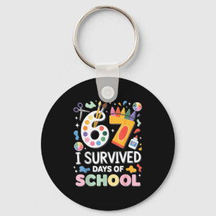 I Survived 67 Days Of School - Teachers Students A Key Ring