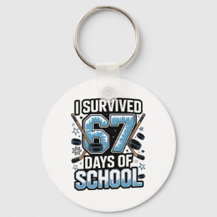 I Survived 67 Days Of School - Teachers Students H Key Ring