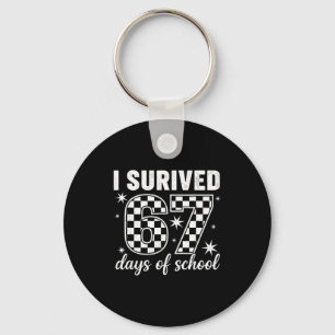 I Survived 67 Days Of School Teachers Students  Key Ring