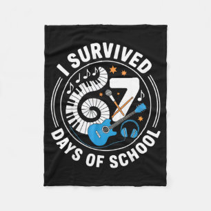 I Survived 67 Days Of School - Teachers Students M Fleece Blanket