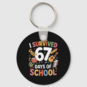 I Survived 67 Days Of School - Teachers Students M Key Ring