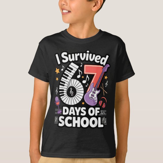 I Survived 67 Days Of School - Teachers Students M T-Shirt (Front)