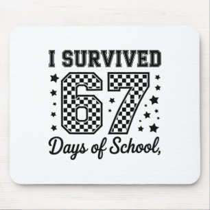 I Survived 67 Days Of School Teachers Students Mouse Pad