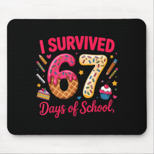 I Survived 67 Days Of School Teachers Students Tee Mouse Pad