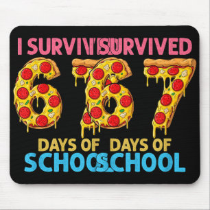 I Survived 67 Days Of School Zza Six Seven Teacher Mouse Pad