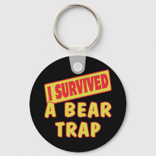 I SURVIVED A BEAR TRAP KEY RING