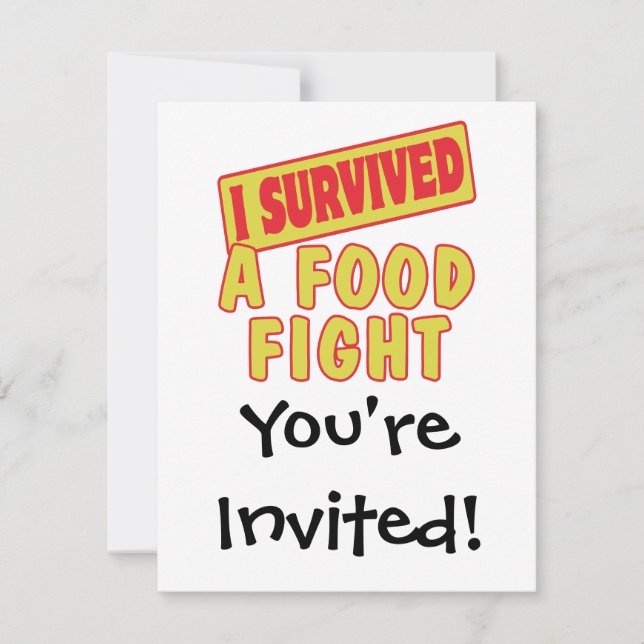 I SURVIVED A FOOD FIGHT INVITATION (Front)